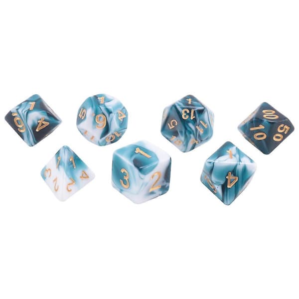7 osainen noppasarja Polyhedral noppasarja roolipelinoppasarja DND-roolipeleihin