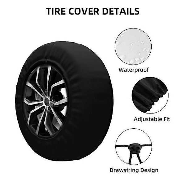 Specialdesignet ulve-reservedækcover til Mitsubishi Pajero 4wd 4x4 trailer bil hjulbeskyttere 14\" 15\" 16\" 17\" tommer