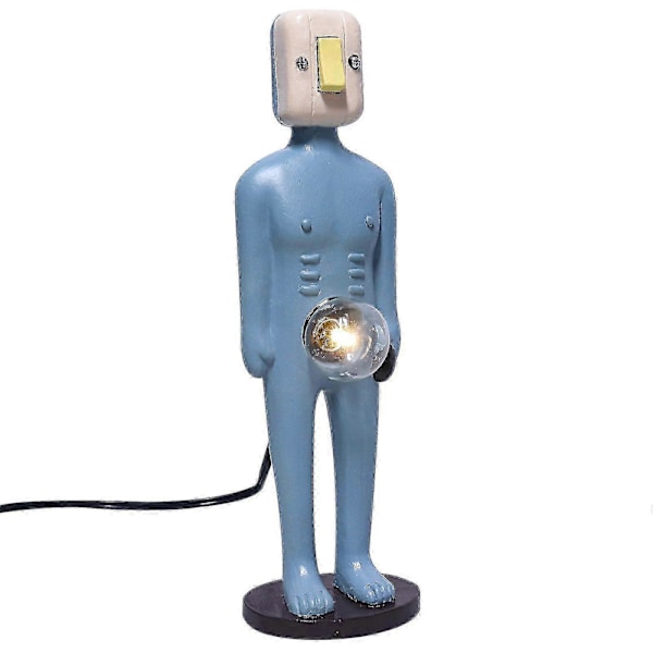 Kropspære Harpiks Lampe Sjov Bordlampe USB Interface Hjem Dekoration