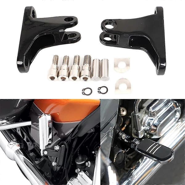Sort bageste fodhviler mini-montering til Street Road Glide 93-