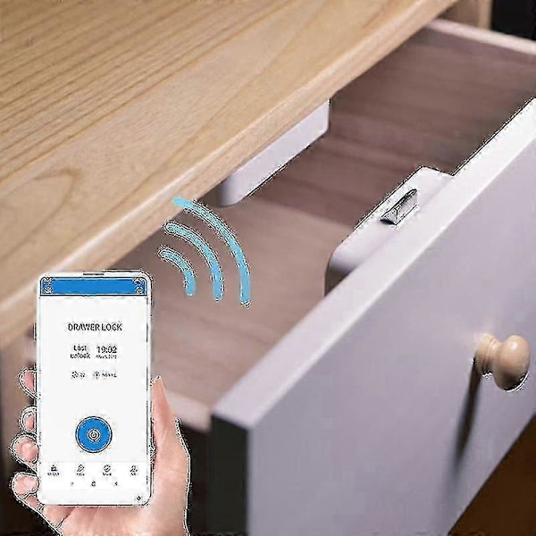 Avaimeton näkymätön kaapin lukko App-etäohjaus Bluetooth Smart Drawer Swtich Älylukko Turvatiedosto Turvallinen koti
