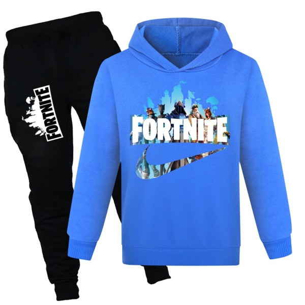 fortnite fortnite nye barneklær trendy gutter og jenter sweatshirt + casual langbuksedress dark blue 150cm