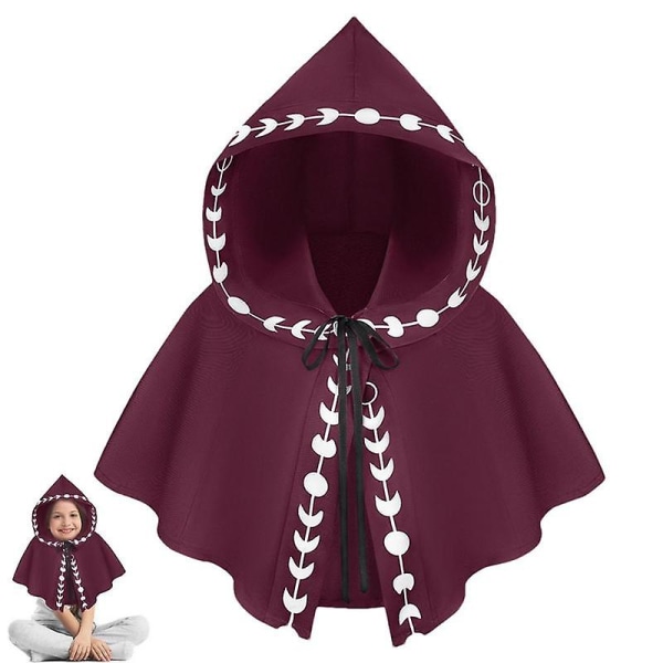 Middelalderhette Cape Hette Cosplay Kappe For Halloween Polyester Stoff Cosplay Tilbehør For Dress-up Halloween Bilder Purple