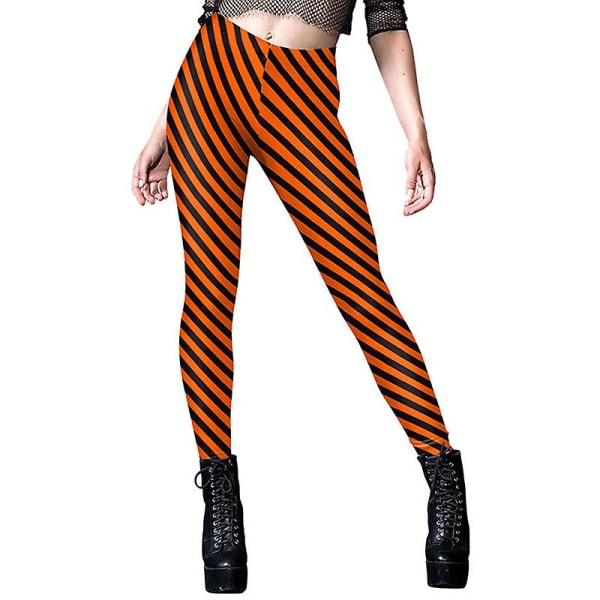 Naisten halloween crossover-leggingsit korkeavyötäröiset pehmeät printed style 2 S