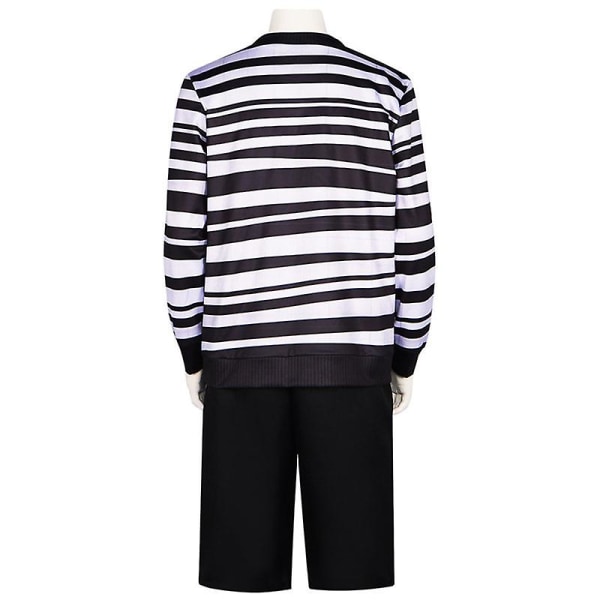 Cosdaddy Wednesday Pugsley Cosplay Addams -asu aikuisten miesten paita housupuvut Halloween-karnevaalijuhlapuku XXL