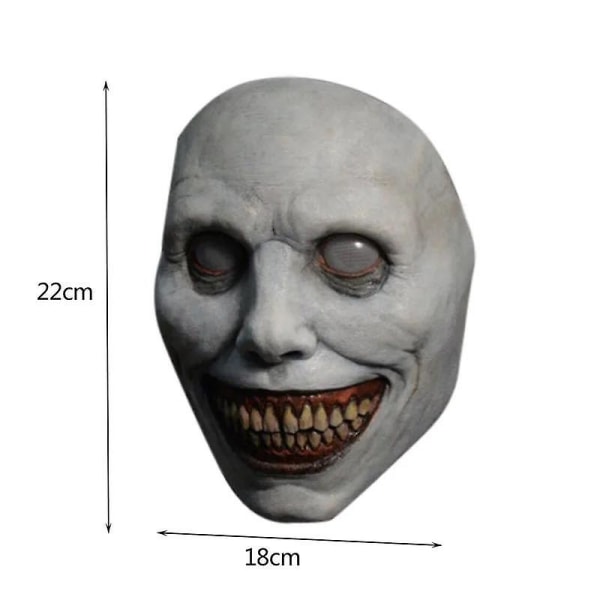 Halloween Glad Exorcist Mask Leende Vitögd Demon Huvudbonad Terror Latex Mask Halloween Festtillbehör Cos Kostym Dressing Hög kvalitet Green