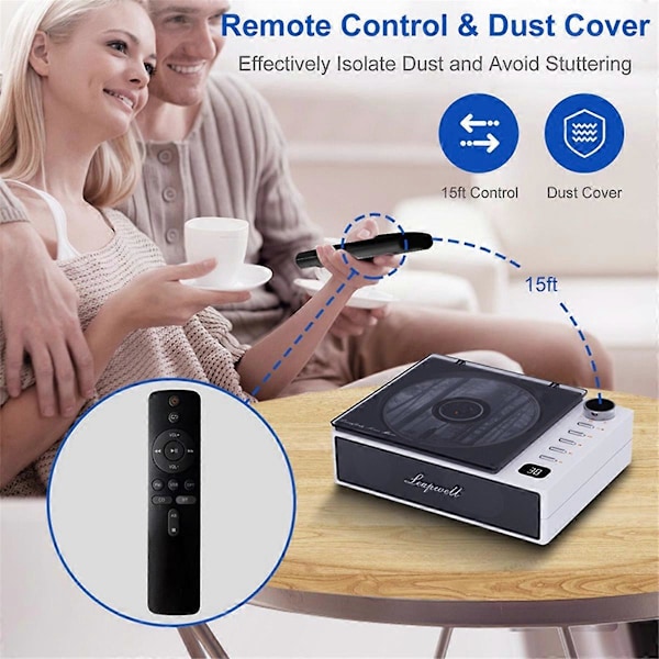 Kannettava CD-soitin langattomat Bluetooth-kaiuttimet FM-radio musiikkialbumin soitin kotikäyttöön CD-kone englanninkielinen A