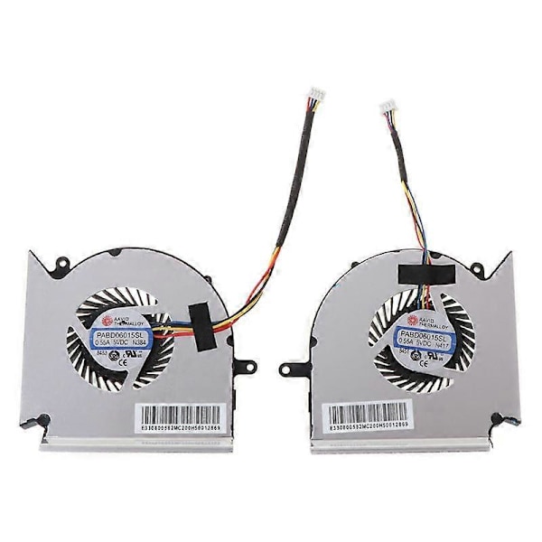 1 pari kannettavan tietokoneen jäähdytyspuhaltimen korvaus MSI GE63VR MS-16P1 GE73VR MS-17C1 CPU- ja GPU-puhaltimelle PAAD060105SL N383 N384
