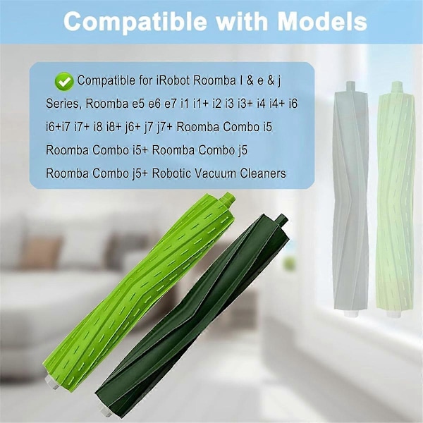 Gummi Børsterulle til iRobot Roomba E I J Serien, e5 e6 e7 i3