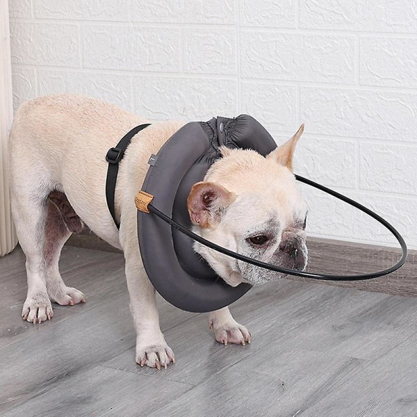 2023 Ny Blind Dog Sele Lederenhet Blind Dog Halo Pet Anti-kollisjonsring Blind Hundetilbehør Justerbar ring L