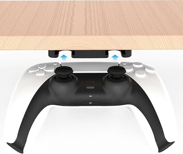 Controllerholder til PS5 og stander til PS4, selvklæbende vægbeslag, pladsbesparende opbevaringsstativ
