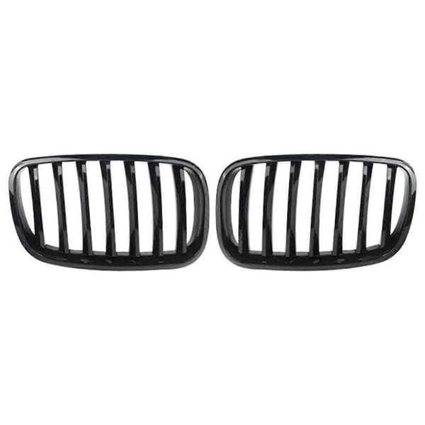 1 par front grill nyre grill til X5 X6 E70 E71 2007-2013 blank sort 51137157687 51137157