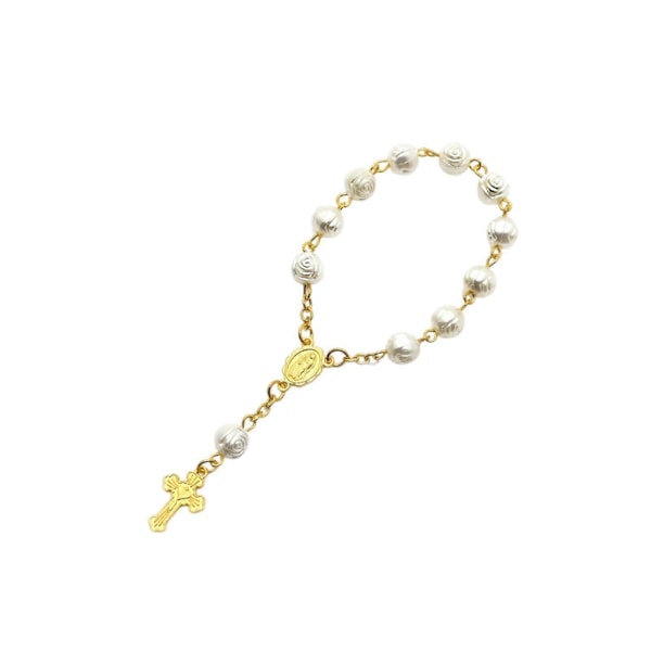 Katolskt Rosenkransarmband Kors Katolska Rosenkransar för Unisex Kristen Bön