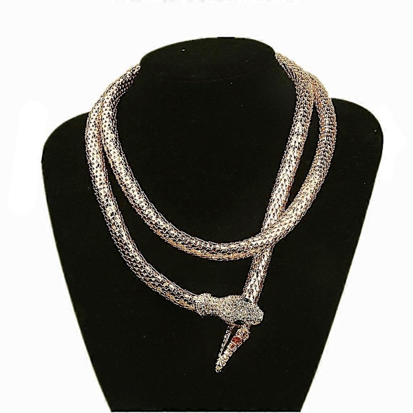 Flexibelt Böjbart Orm Smycke Halsband Choker Armband Scarfhållare Böjbar Kedja Vridbar Form Midjeband Bälte