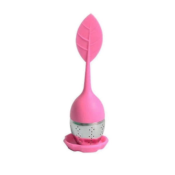 Löst Te Blad Tekula Sil Tesil Filter Diffuser Silikonhandtag Återanvändbar (röd, Grön, Blå, Rosa 4 st)