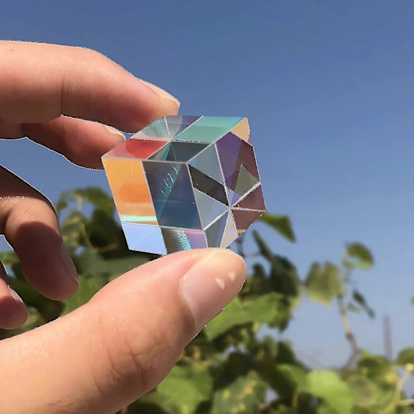 Mini K9 Kristallglas Prisma Kuber Regnbågsfärg Magisk Prisma Kub Solfångare Snabbt