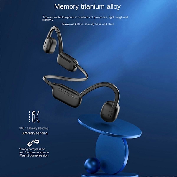 Bone Conduction Hovedtelefoner Svømning IPX8 Vandtæt 32GB Sport Headset Trådløs Bluetooth 5.2 Øretelefon