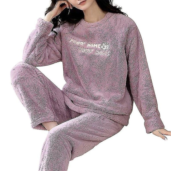 Uudet 2023 Flanellipyjamat Naisten Setit Syksy Talvi Lämmin Paksu Coral Velvet Pitkähihaiset Yövaatteet Koti Pyjamat Yövaatteet style 12 M