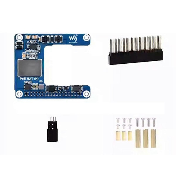 for 5/CM5 PoE HAT Power over Ethernet HAT(H) 5V 5A Støtte 802.3af/At PoE Utvidelseskort for RPI 5