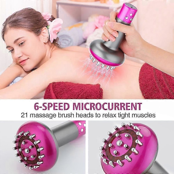 Elektrisk Skrapande Lymfdränage Koppnings Guasha Apparat Mikroström Terapi Massageapparat Slim Kropp Avslappning Stimulera Meridian Maskin