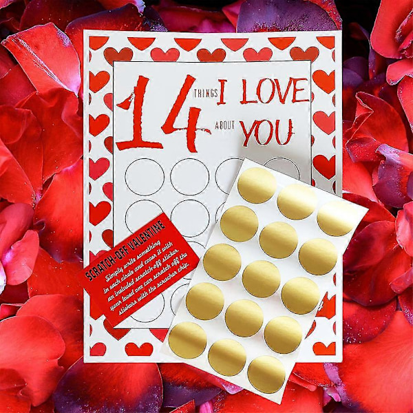 Valentine Skraplottskortsutskrifter Dejt Kväll Fräck Jubileum Grattiskort För Pojkvän Flickvän Honom TAO