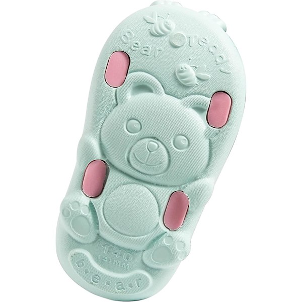 Unisex Slide Sandaler för Småbarn Barn Bad Duschtofflor Sommar Strand Pool Vattenskor Faktisk Skolängd 15.5cm