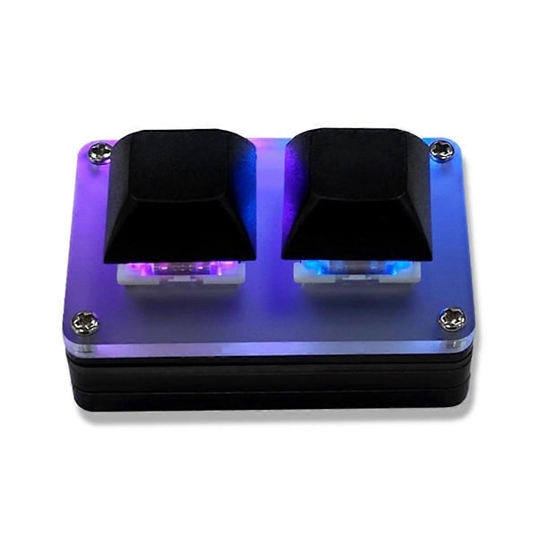 2-knapps Mini Tangentbord Kopiera & Klistra In Programmerbart Anpassat OSU Gaming Mekaniskt Tangentbord med RGB-ljus
