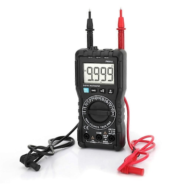 DM91A 9999 Multimeter Digital Automatisk Intelligent Multimeter (Batteri ikke inkludert)