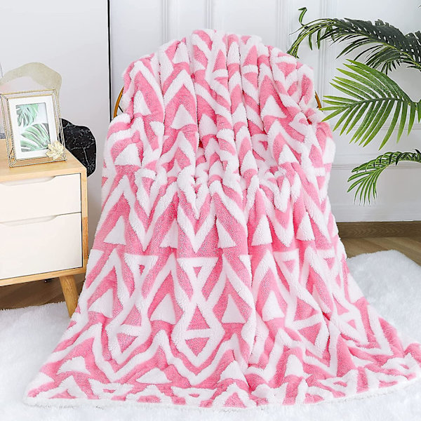 Soft Pink Throw Children S Filt För Fluffy Pläd Till Säng Soffa Lätt Jacquard Sherpa Fleece Filt Sängkläder Lämplig Russian Federation