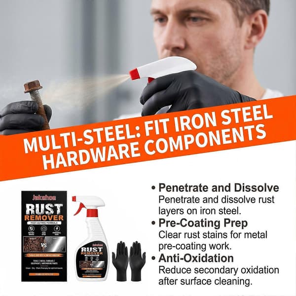 Metalspray til rustfjerning, multifunktionel metalrens til let rust og oxidation, praktisk triggerspray til værktøj, bildele og metaludstyr 2pcs