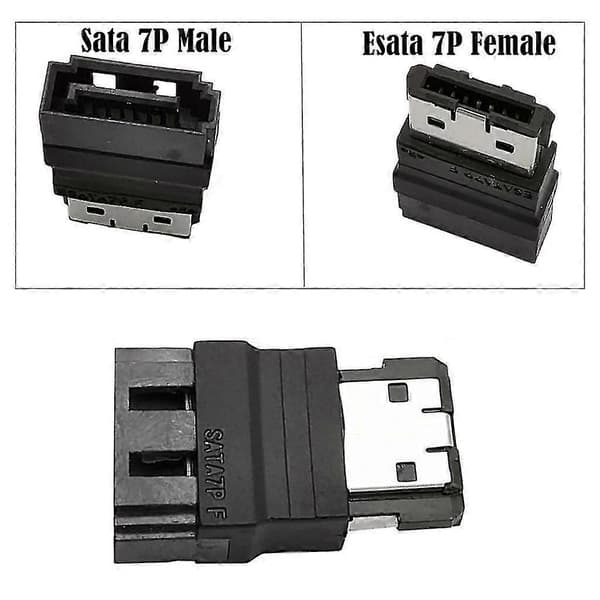 Esata til Sata Adapter 7p Hun Esata til Han Sata Stik til Hurtigere Dataoverførsel Høj Hastighed