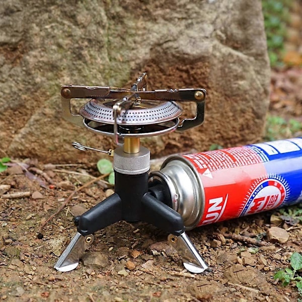 Utomhus Camping Gasolköksadapter Portabel Överföringshuvud Adapter Vikbar Gasomvandlare Matlagningsaccessoar