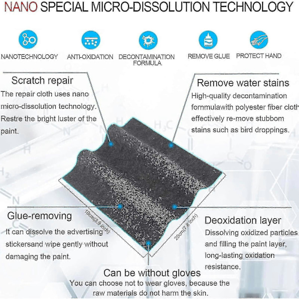 Nano Sparkle Klud, Nano Sparkle Klud Til Bilskrab, Multifunktionel Bilskrab Fjerningsklud, Nano Magic