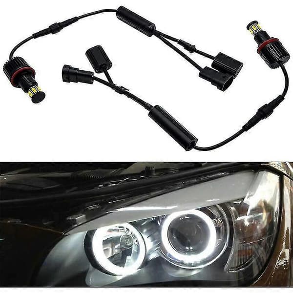 Angel Eyes LED-polttimot, virheettömät Canbus 1600lm 6000k valkoinen E92 E81 E82 E87 E88 E90 E91 E93 E63 E64 E70 1/3/5/7/x/z (ShiKai)