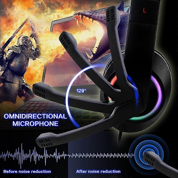 PS5-kuulokemikrofoni pelaajille 3,5 mm liitännällä, musta puhelinstereo musiikki langalliset kuulokkeet mikrofonilla PS4 PC kannettavalle tietokoneelle tabletille Xbox Nintendo Switchille