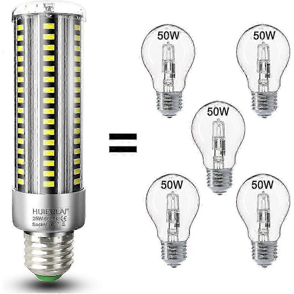 2-pack E27 LED majslampor 25W Dagsljus Vit 6000k 3000lm Motsvarande 250W glödlampa, E27 LED majslampa E27 LED-lampa Ej dimbar p2024