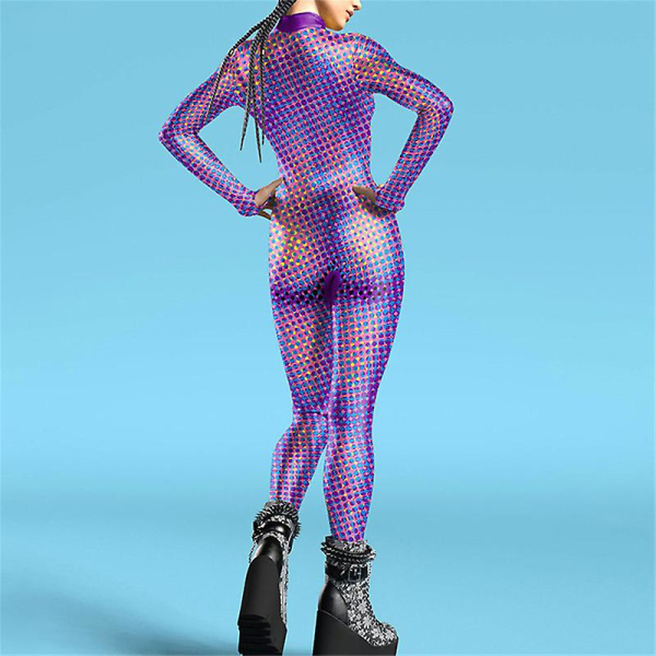 Dammode 3d thermal bild/ printed cosplay kostym Halloween Party Rave Body med tumhål style 3 M