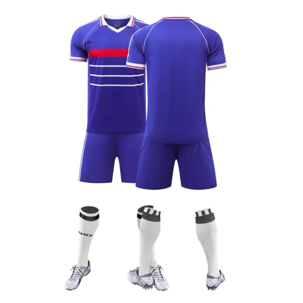 Børnesportsdragt dreng pige Fransk fans skjorte Basketball Træningstøj spil fodboldtrøjer Mænd Børn Sæt Kit uniform kit (10-11Y)-kids-26