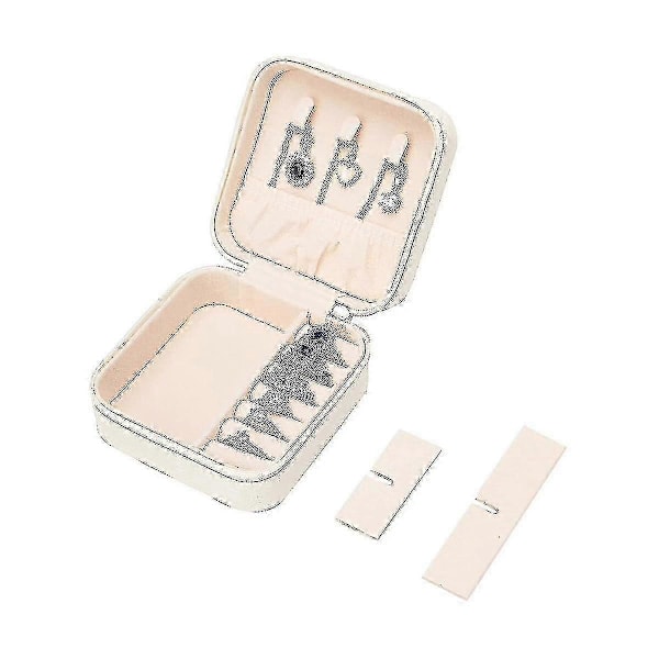 Liten Smyckesorganisatör, Smyckesorganisatör Displaybox För Ring Örhängen Halsband Gåva Vit