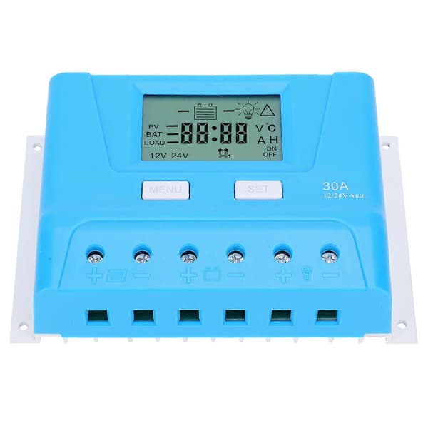 Solpanel Regulator Ladecontroller Industriforsyning PWM 12/24V 30A TY-2430