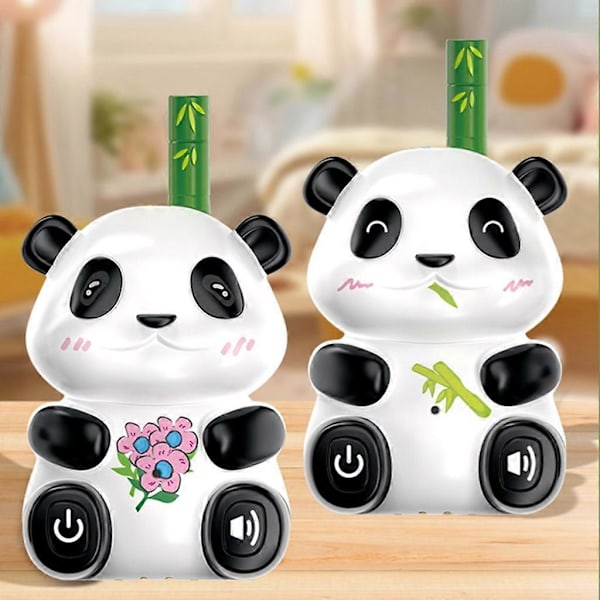 Elektrisk Walkie Talkie Legetøj til Småbørn Børn Tegneserie Panda Intercom Legetøj 2 STK
