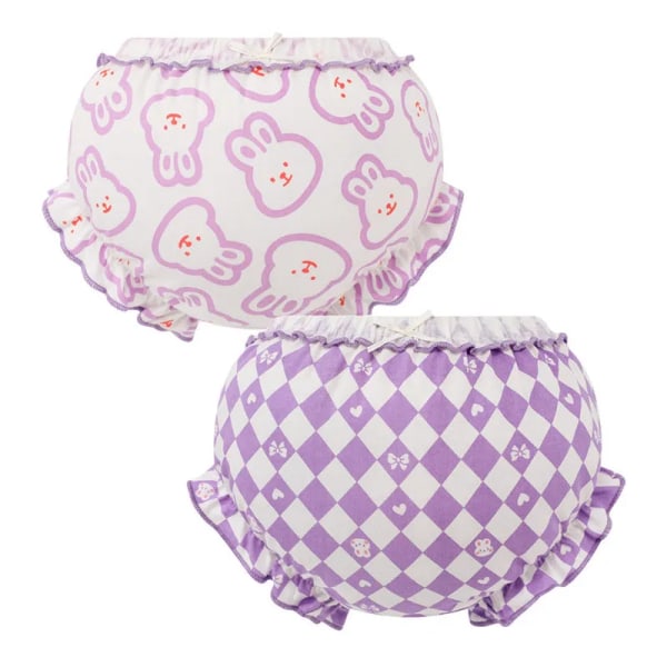 2 STK Summer Baby 100% Bomuld Shorts Børn Kawaii Cute tegneserie trusser PP Bukser 1074BD 13-24M ( 100 )