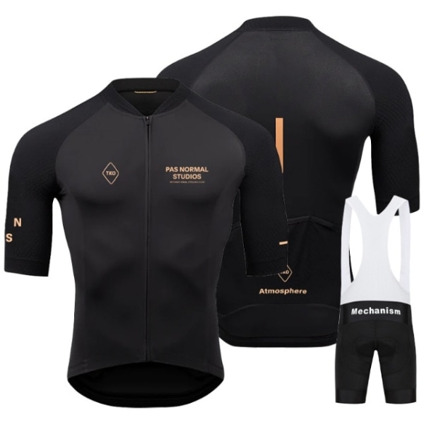 PNS cykeltrøjesæt til mænd med kort ærmet åndbar MTB-cykel Sommer Sort cykeltøj Maillot Ropa Ciclismo Uniform Suit 5 S