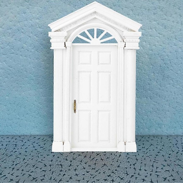 DIY Mini Puinen Nukkekodin Huonekalut Ovi Simulaatio Tarvike 1:12 Mittakaava