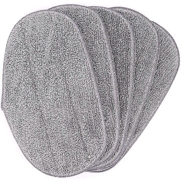 Förpackning med 5 Mikrofiber Ersättningsdynor för Leifheit CleanTenso Ångmopp