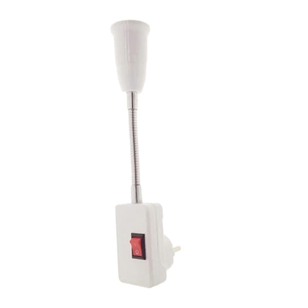 LED Lys Lamper Bryter Fleksibel Pære Adapter Konverter E27 Lampe med Sokkel