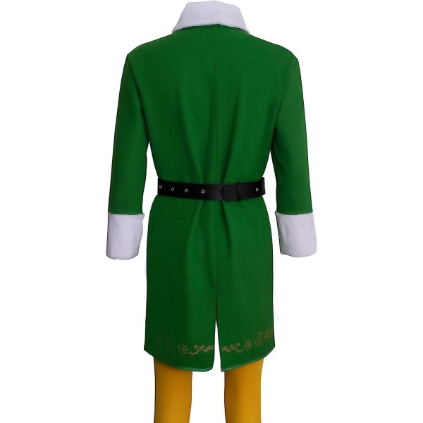 Buddy The Elf Costume Men Halloween Christmas Cosplay Full Set Costumes XS