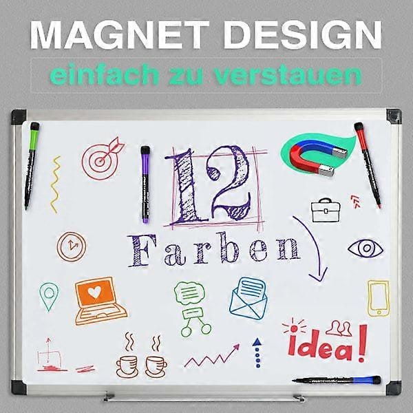Whiteboard Tusser Whiteboard Markører: 12 Magnetiske Whiteboard Tusser og Viskelæder Sæt, Fin Spids Whiteboard Tusser Farve Whiteboard Markører...
