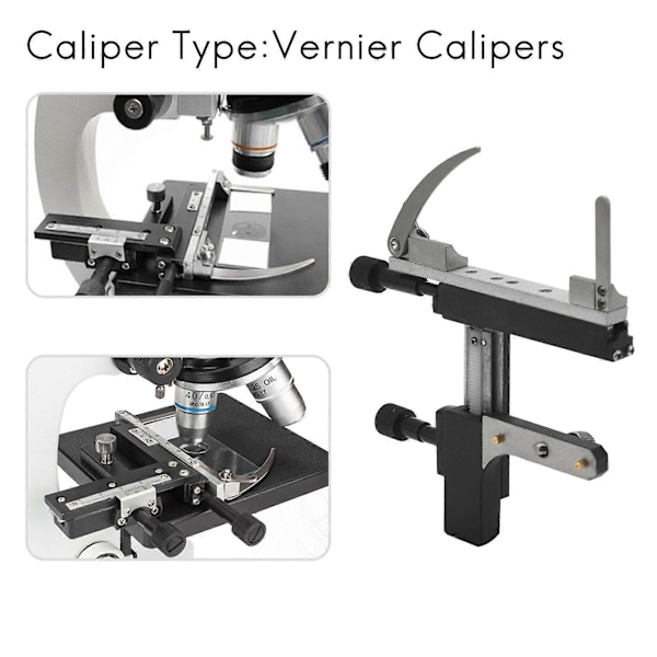 Mikroskop Mekanisk Bord X-Y Flyttbar Kaliper Vernier Med Skala