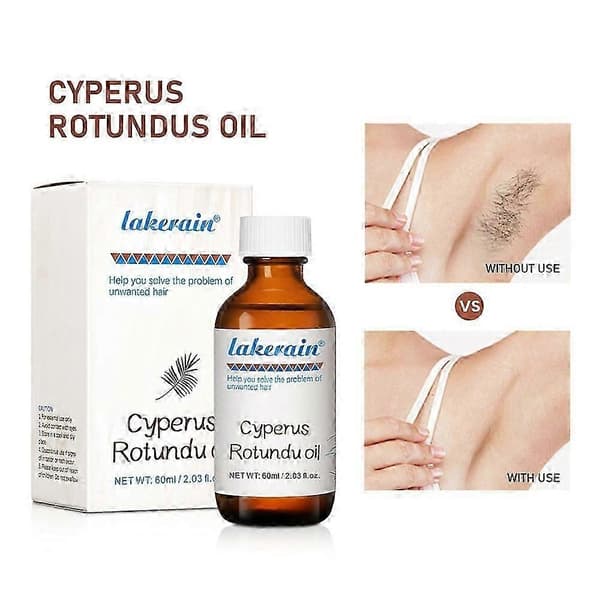 Ren Cyperus Rotundus Olie til Hårfjerning 60ml 3pcs